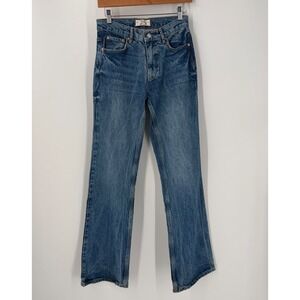 Free People We The Free High Rise Straight Leg Jeans Womens SZ 25 Medium Wash
